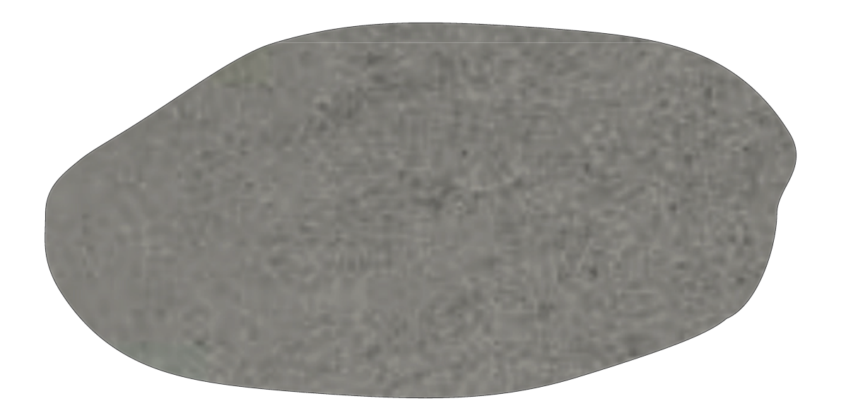 Table Canyon en micro-béton, vue de dessus