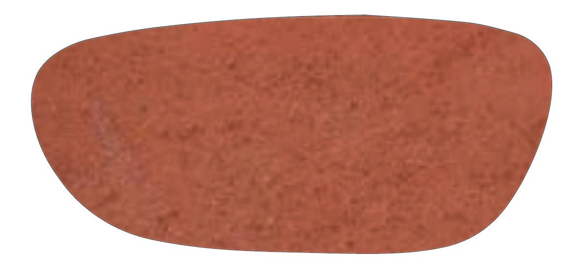 Table Vulkan en micro-béton, vue de dessus